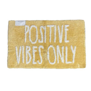 POSITIVE VIBES ONLY Bath Mat