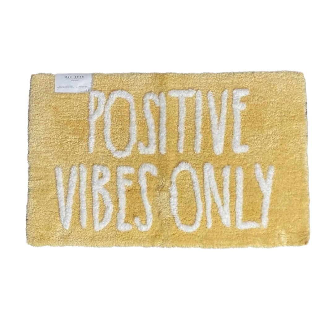 POSITIVE VIBES ONLY Bath Mat