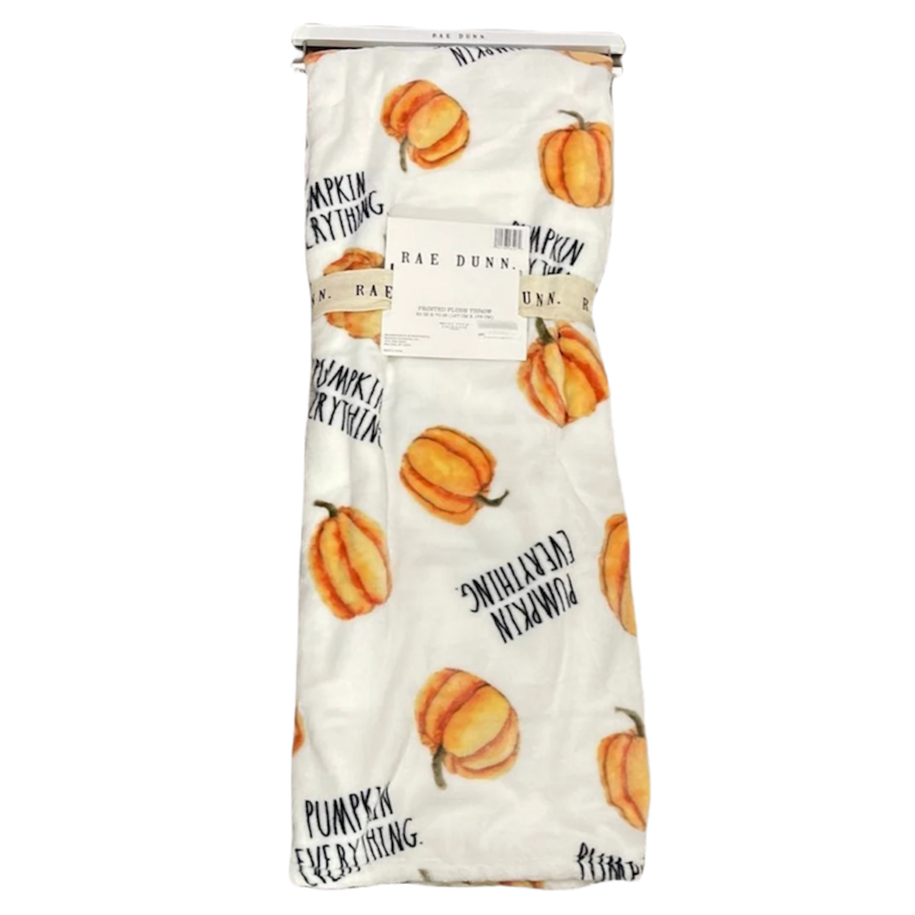 Rae Dunn PUMPKIN EVERYTHING Throw Blanket Fall Print Dunn Directory