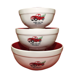 RED TRUCK Mixing Bowl Set