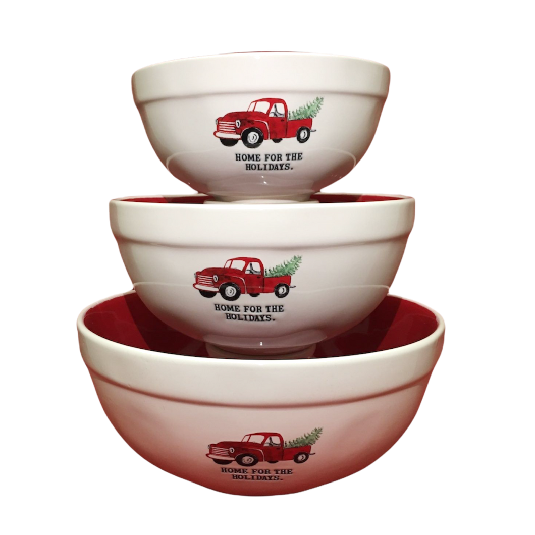 RED TRUCK Mixing Bowl Set