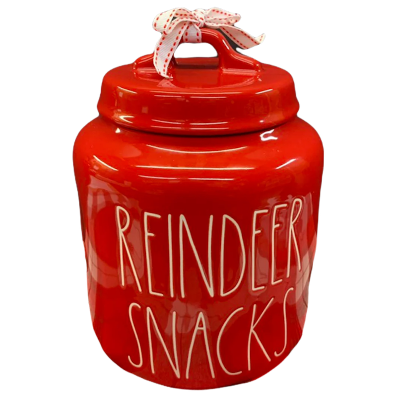 Rae Dunn MISTLETOE KISSED red deals large canister