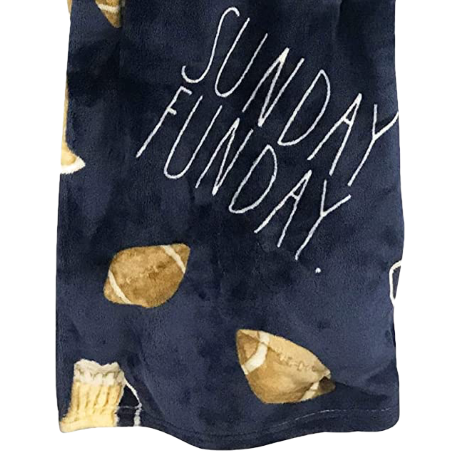 Rae Dunn SUNDAY FUNDAY plush blanket, R08027-56 outlet