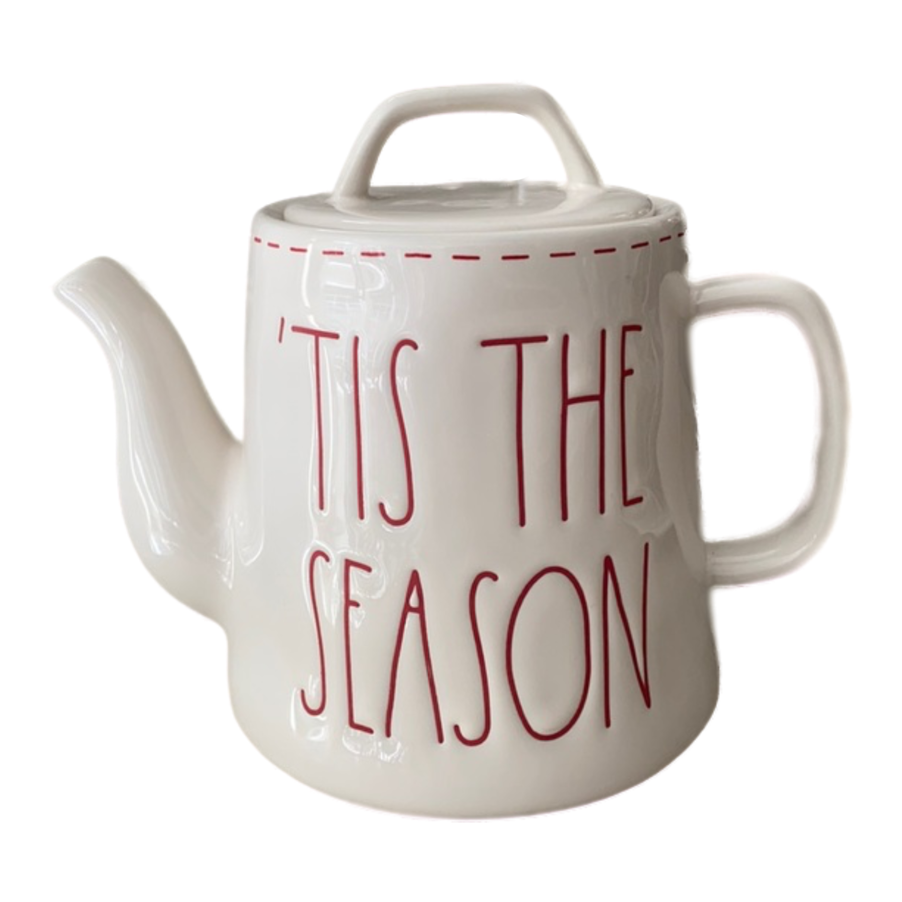 Rae Dunn top Tis the Season Tea pot