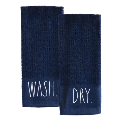 Rae Dunn Set of 2 Hand Towels for Kitchen and Bathroom, 100% Cotton,  Embroidered Mother's Day Dish Towels 16 inches x 26 inches Decorative Hand  Towels