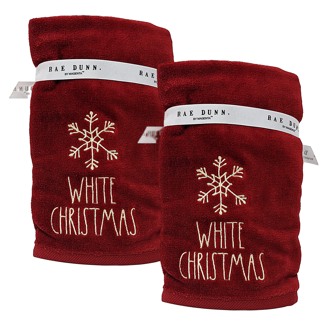 WHITE CHRISTMAS Hand Towels