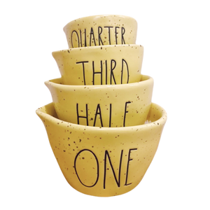 YELLOW SPECKLED Measuring Cups